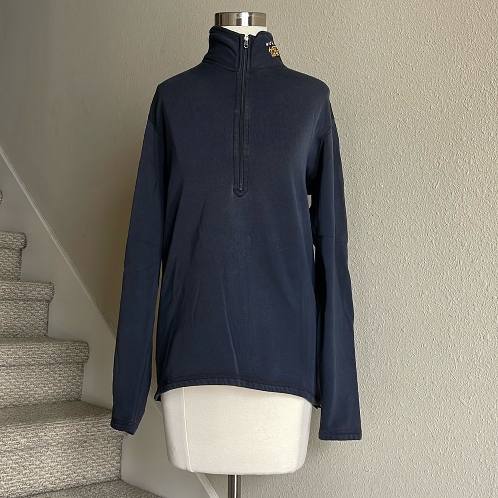 Mountain Hardware Sz M Black Reversable Lightweight Half-zip Sweater